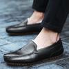 Winter Fur Loafers Men Casual Shoes Cotton Leather Dress Shoes Slip-on Flats Plush Man Moccasins Fleece Lined Driving Shoes