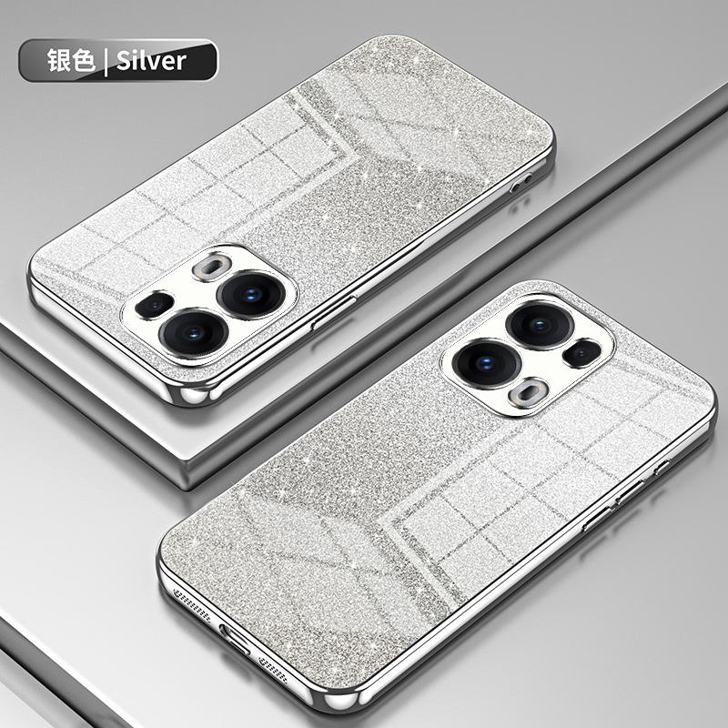 Applicable to OPPO Reno15Pro electroplated glitter mobile phone case Reno14Pro transparent Reno13 protective case