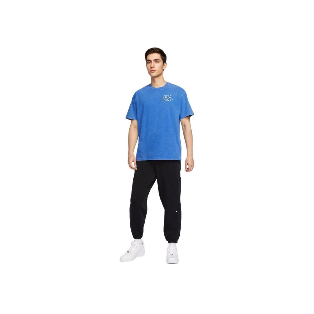Nike Men's HJ3316-480 Sportswear Washed Cotton Loose T-Shirt