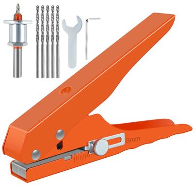 New Single Hole Punch 5/16inch Heavy Duty Hole Puncher Portable Hole Edge Banding Punching Pliers Handheld Paper Hole Punch