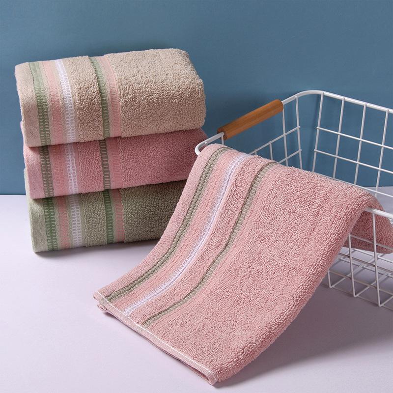 1 PC Cotton Towel Soft Absorbent Thickened Household Polyester Cotton Face Towel Cotton Towel Comfortable Textile Towels for The Home