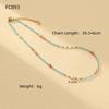 GEMCHIC Women's Blue Natural Stone Beaded Titanium Steel Necklace Fashion Light Luxury Versatile Freshwater Pearl Pendant