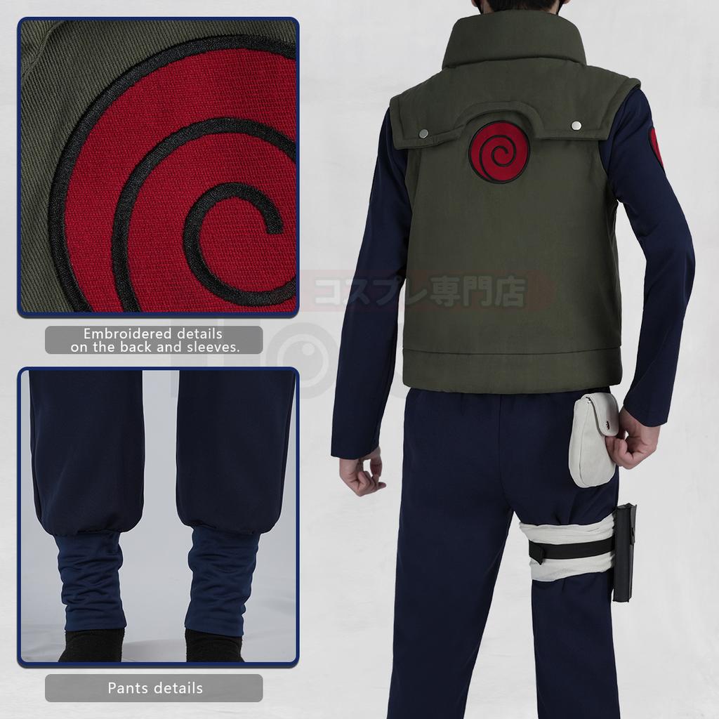 HOLOUN Anime Hatake Kakashi Cosplay Costume Vest T-shirt Pants Pouch Cos Convention Gift Halloween Christmas