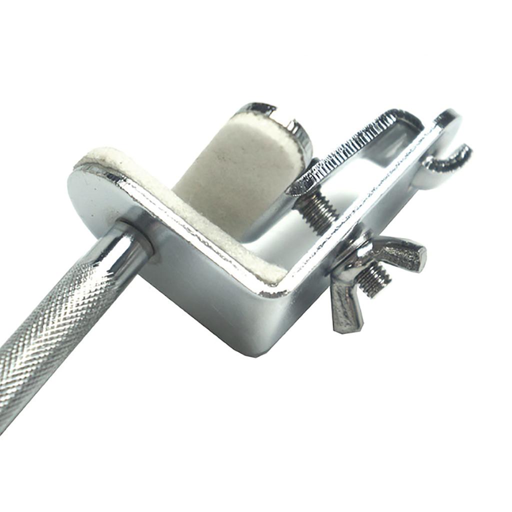 Metall Kuhglockenhalterung Einstellbar Standard Trommel Kuhglockenhalterung Klemme Trommel Hardware für Bassdrum Spannreifenmontage