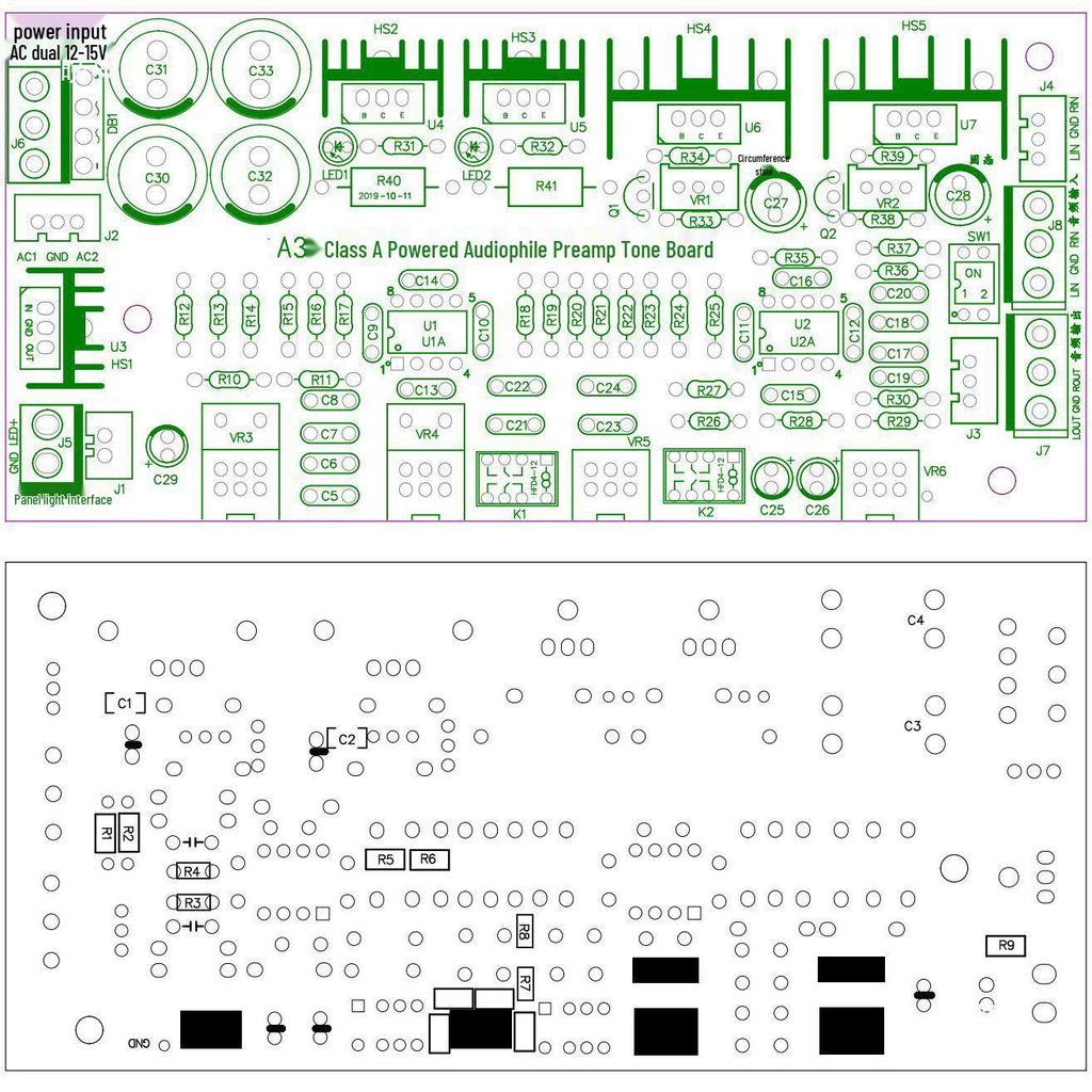 A3 Parallel NE5532 HiFi Tone Board Preamp with Audiophile-Grade Amplifier