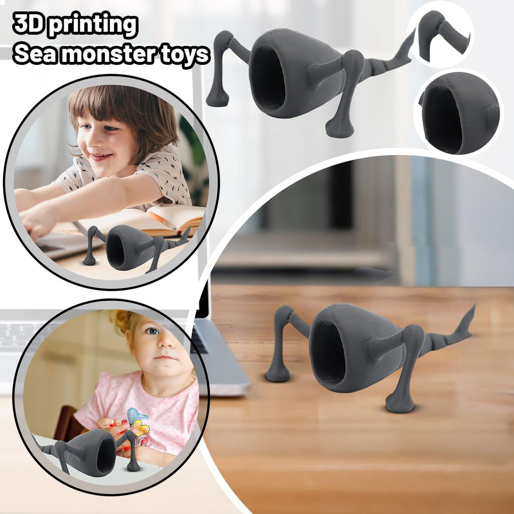 3D Printed Ocean Cannibal Toys - Classic Sea Creatures, Plastic Aquarium Decorations, Themed Party Accessories, Sand Toy Statues, Home Decor