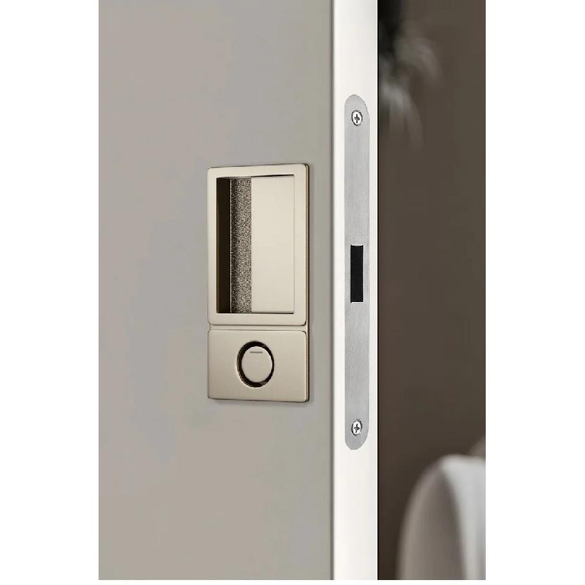 Minimalist Flat Lock Hidden Embedded Single Tongue Magnetic Door Lock Indoor Bedroom Room Hidden Key Black Door Handle