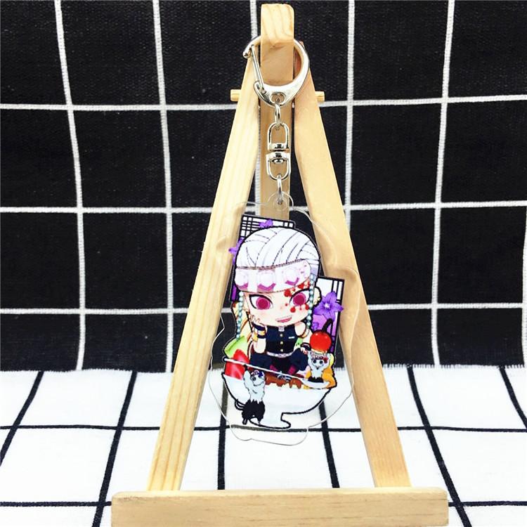 Anime Games Key Rings Demon Slayer Cartoon Character Acrylic Keychain Metal Decoration Accessory Gift Pendant