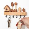6 Hooks Key Hook Rack Wall Mounted Sundries Storage Hook Row Hook Door Back Clothes Hook  Entryway
