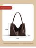 Trendy British-Style PU Leather Tote: Large Capacity, Versatile Commuter Shoulder Bag