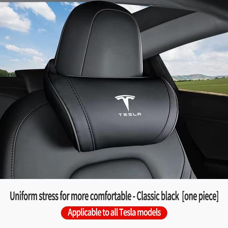 

High-end Leather Car Headrest Interior Accessories For Tesla Model 3 Highland 2023 Model S Model X Model Y Model Y-Eur Roadster