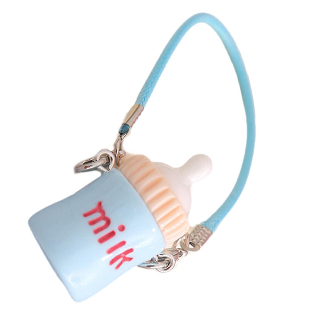 Multipurpose Small Water Bottle Charm Resin Keychain Accessory Convenient for Girls Dollhouse Decoration Gifts