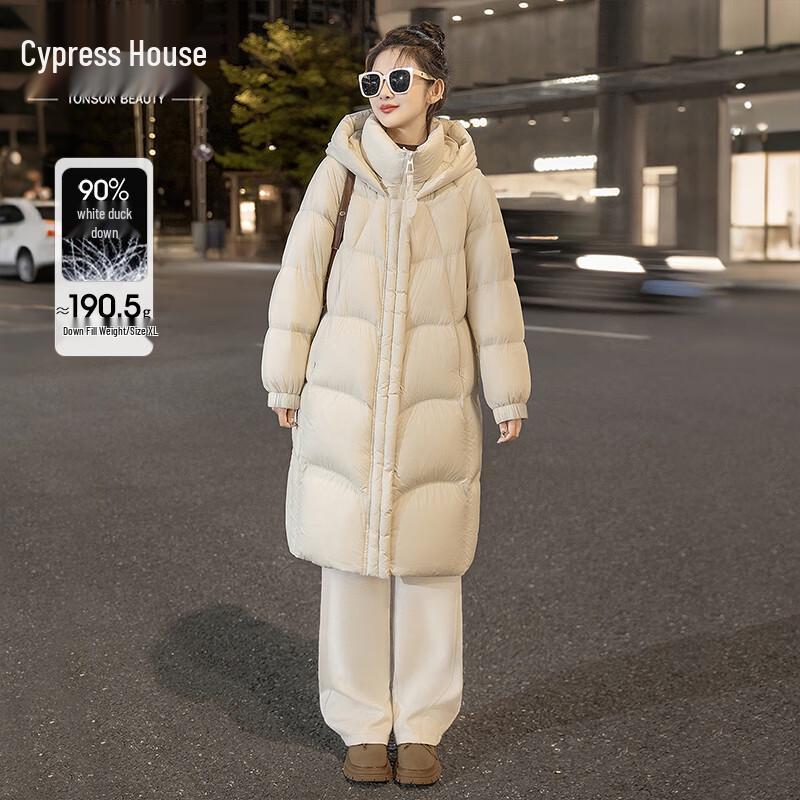 

Si Bai She Women s 90% Down Mid-Length Hooded Puffer Jacket L