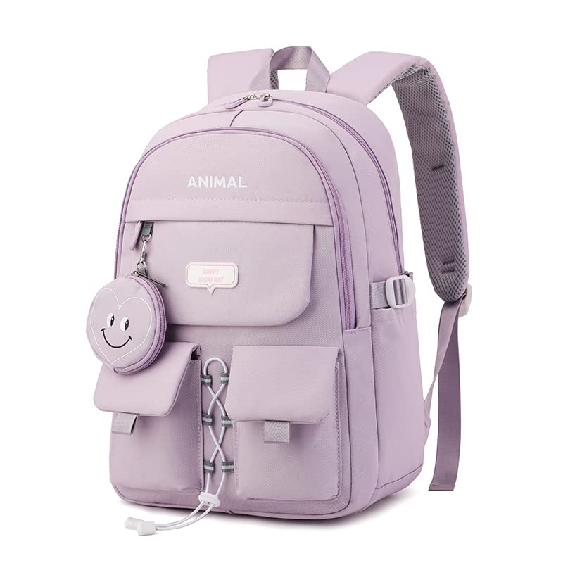 Korean Backpack for Large High School Female Elementary School Casual Outdoor [ZESU] School, Capacity, Student, Women, Student, Commuter, Lightweight,