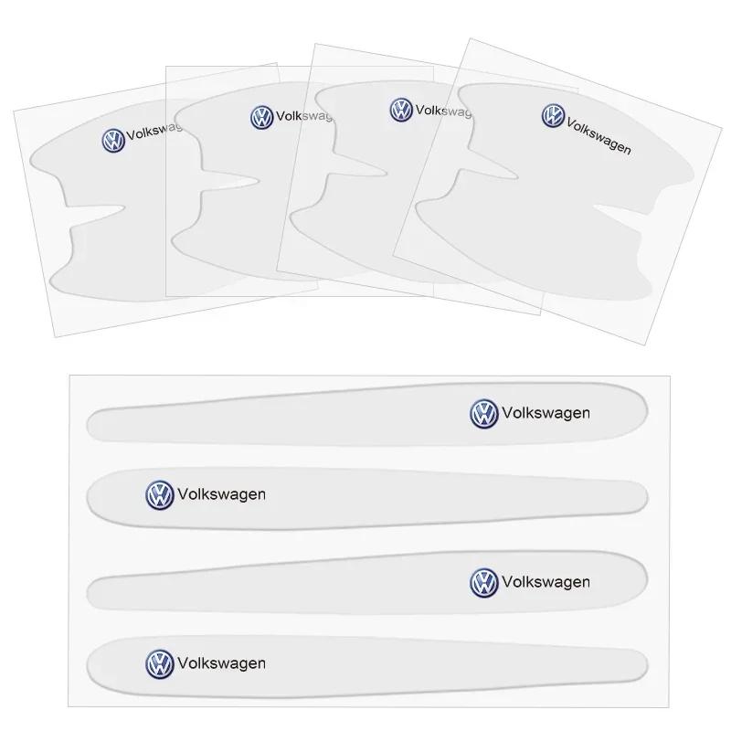 

B5 2025 Hot For Volkswagen 8pcs Car Door Handle Stickers Transparent Protector Film For Volkswagen GTI Passat Polo Magotan Golf