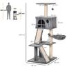 130cm Cat Tree for Indoor Cats Activity Center with Condo Scratching Post Ladders Kitty Climbing Tower Relaxing Playing