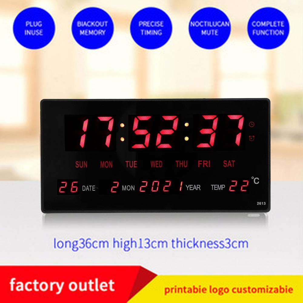 Accurate Timekeeping Digital Hanging Clock Large Screen LED Electronic Date Clock Home Use