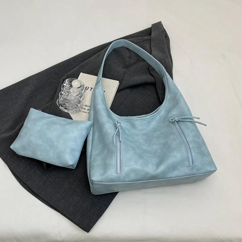 Elegant large capacity women's bag  simple shoulder bag  Korean transport bag  new