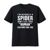 Mens I m Actually A Spider Funny Halloween Costume T Shirt Black vintage Washed Top For Everyday Wear Stylish fashion