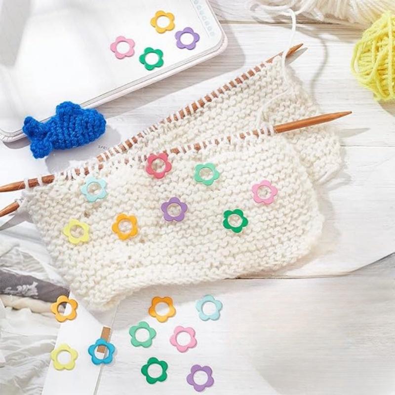 60PCS Geometric-Shaped Metal Stitch Markers,DIY Knitting Supplies, Crochet & Sewing - Decorative & Functional Craft Accessories