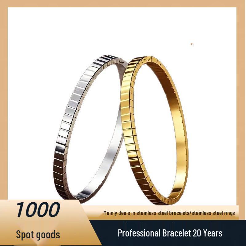 European and American Men's Titanium Steel Cross-Border Personalized Fashion Square Bracelet