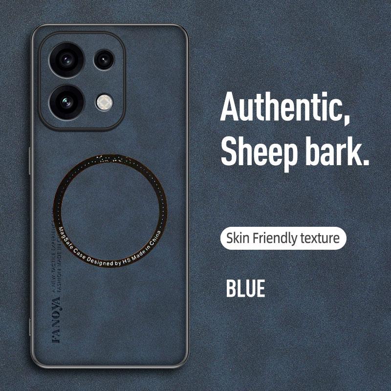 Cases For OPPO Reno 16 16Pro 16F Sheepskin Leather Shockproof Case For OPPO Reno 16 Pro 16 FS Magnetic Wireless Charging Cover