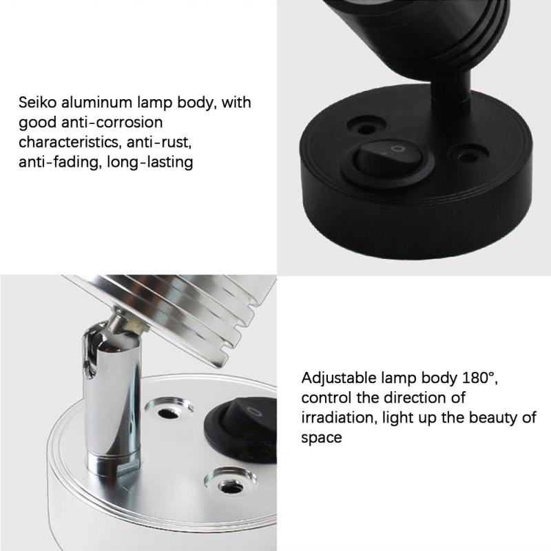 Wohnmobil-Spot Leselampe Wohnmobil-Wandleuchte Deckenleuchte LED-Spot Leselicht Schalter LED Wohnmobilzubehör