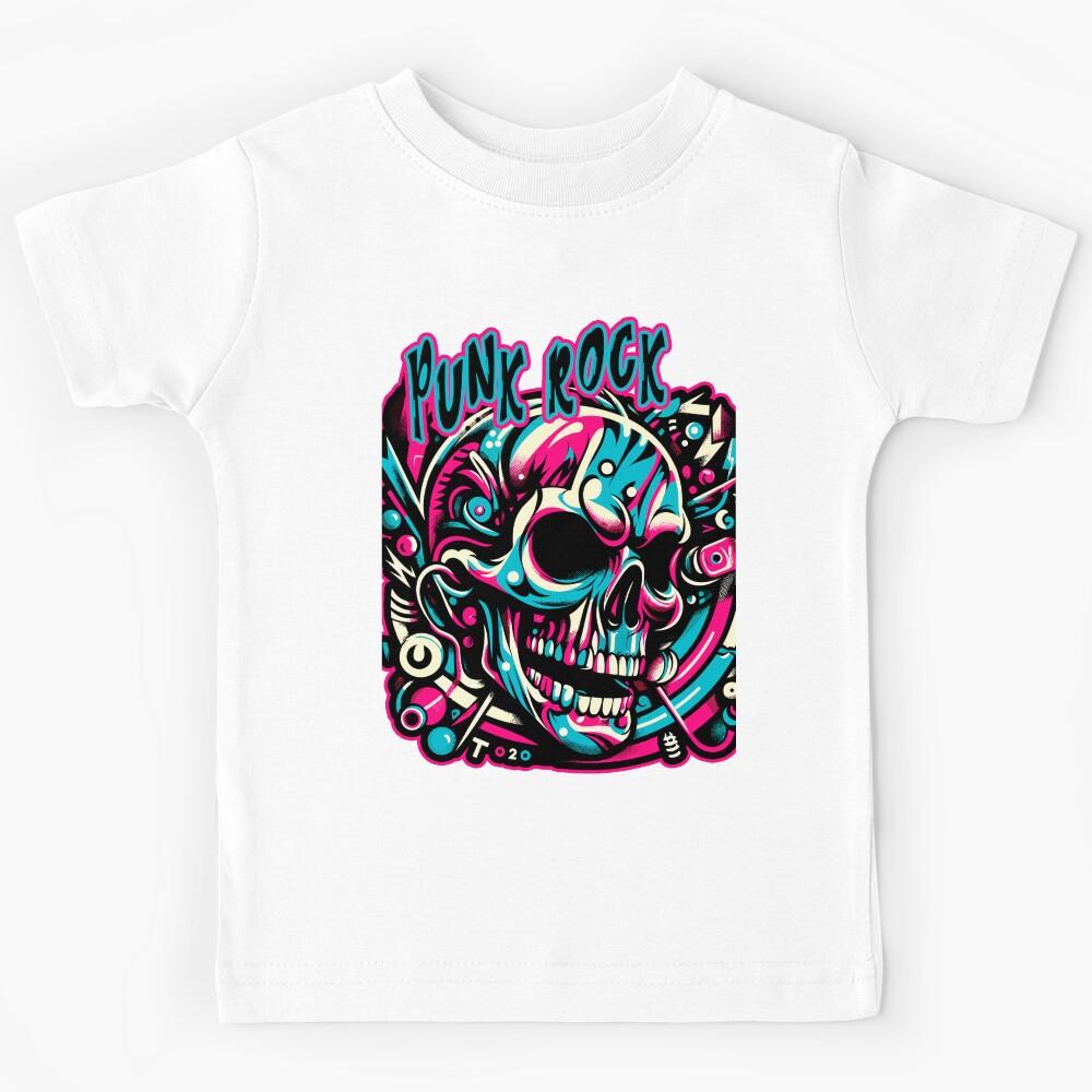Melodic Mutiny: Punk Rock Vector Design Kids T-Shirt 150