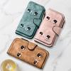 Cartoon Character Print Long Wallet with Workout Themed Design Multifunctional Portable Coin Purse with Clasp Suitable for Daily Commuting Travel