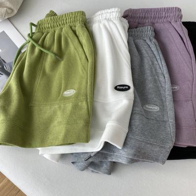 High-waisted Slim Casual Sports Shorts for Women's New Summer Korean Style Loose Wide-leg Drawstring Design A-line Pants