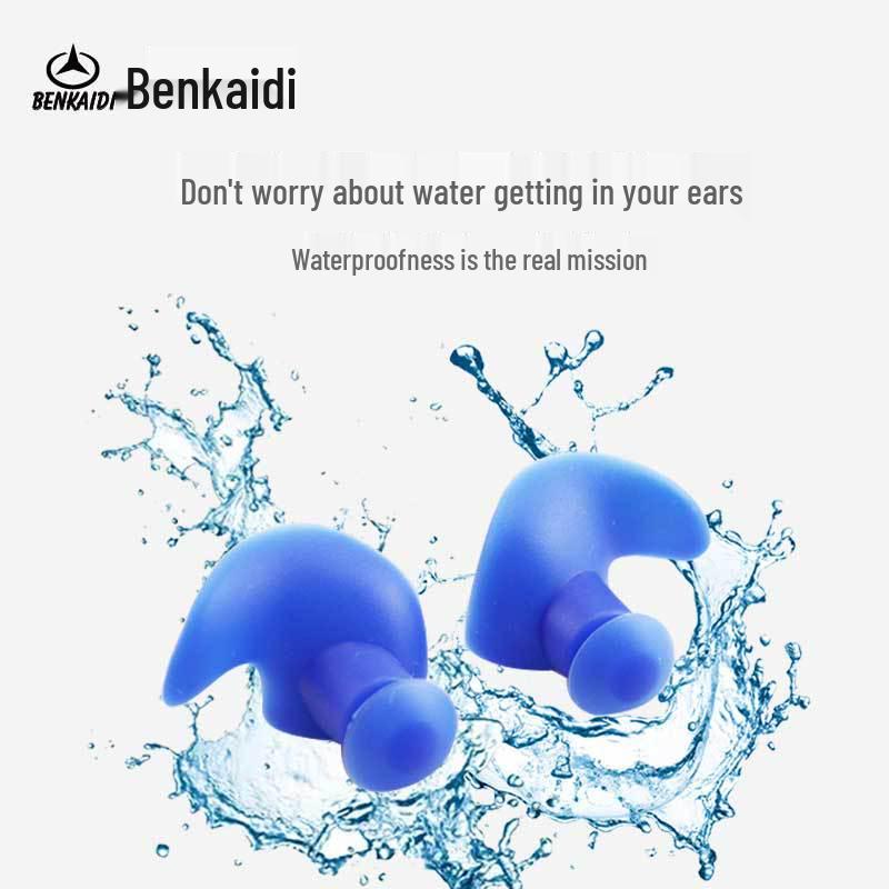 Ultra-Soft Silicone Spiral Swimming Earplugs with Noise Reduction and Waterproof Protection
