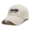Curved Cotton Brim Cap With Embroidery Adjustable Strap Men Women Outdoor Use