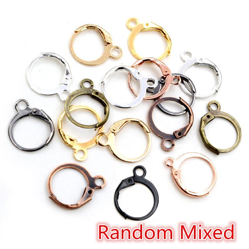 

14x12mm 30pcs High Quality Silver Color Rose Gold Color Bronze Rhodium French Earring Hooks Wire Settings Base Whole Sale