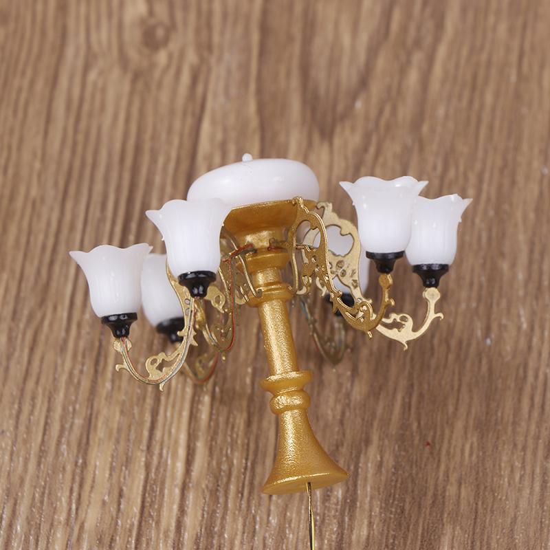 Miniatyr Dukkehus Taklampe Vegglampe Skrivebordslampe Mini LED-belysning Hjemmedekorasjon Dukke Møbler Leke Kan Være Sterk