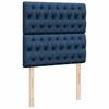 Ottoman Bed with Mattress Blue 80x200 Cm Fabric