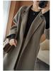 Women's Plus Size Long Wool Coat - Trendy Knee-Length Outerwear for Autumn/Winter 2025