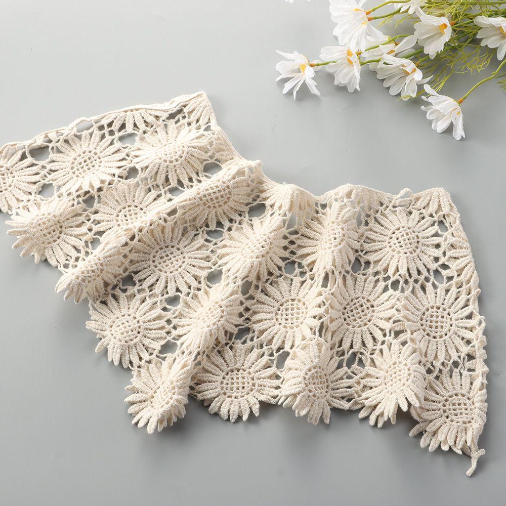 Dutý střapec Vintage šál Pončo Falešný límec Háčkovaný pletený plášť Krajková vesta