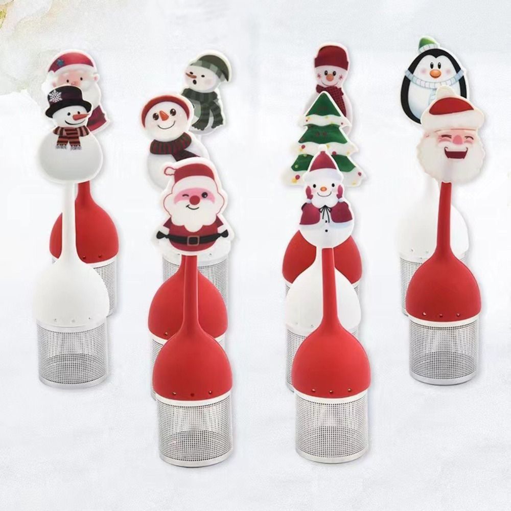 With Handle Tea Infuser Ball 304 Stainless Steel Christmas Tea Filter Tea Filter Office Use