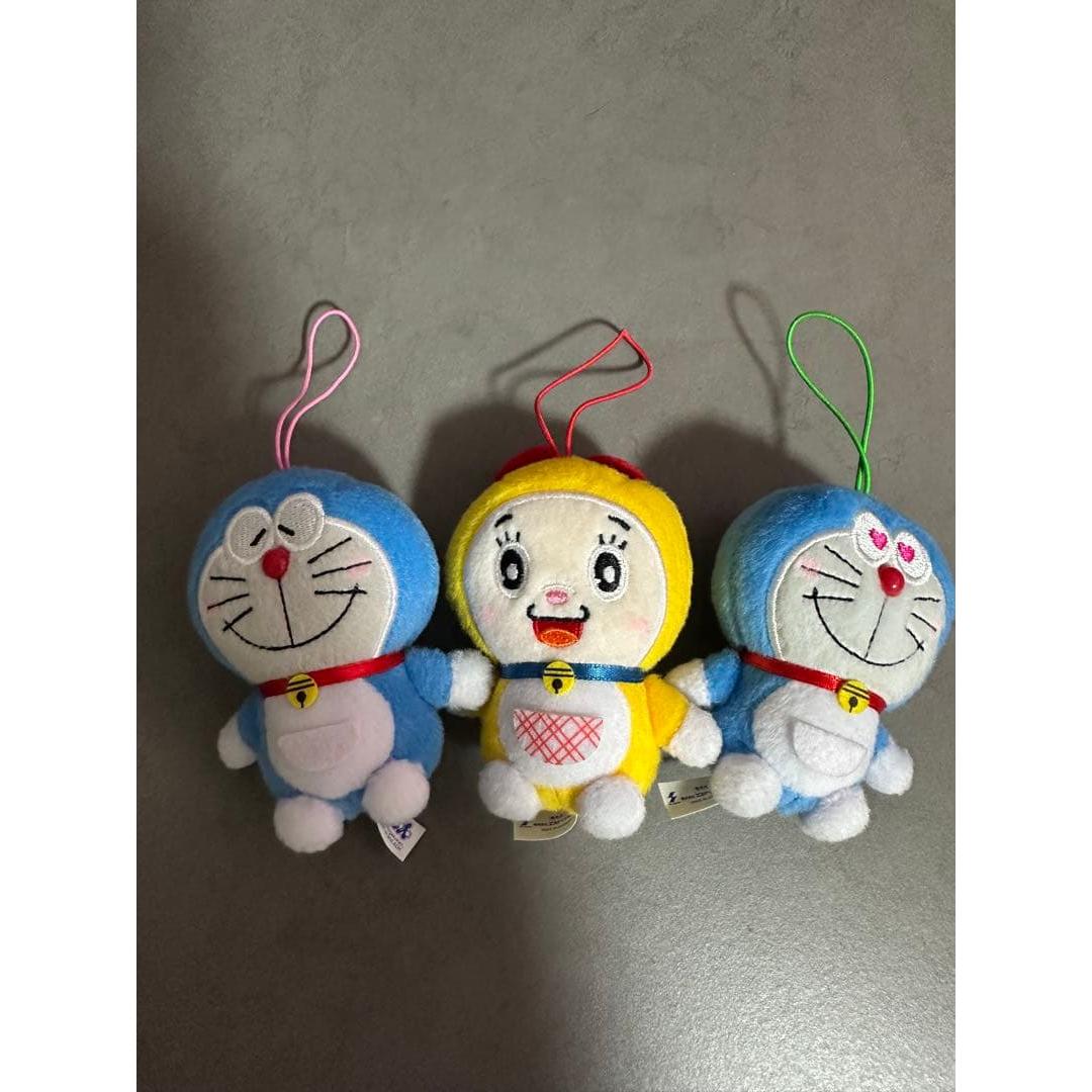 Doraemon stuffed toy strap set of 3