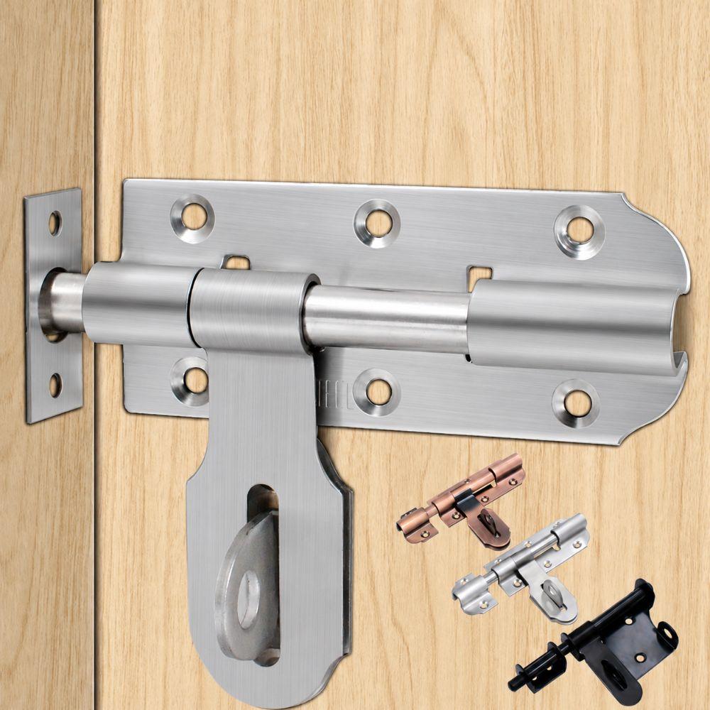 Weatherproof Gate Latch Multi-functional Door Lock Heavy Duty Slide Barrel Bolt Wooden Fence