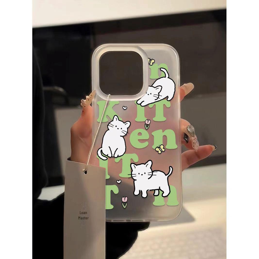 

Cute Cat Design Soft Case for iPhone 11, 12, 13, 14, and 15 Pro Max - Anti-Fall Protection iPhone 14 Pro