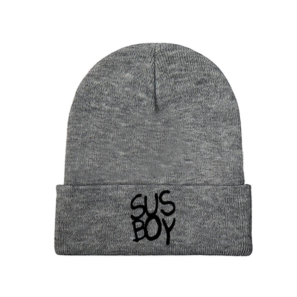 Lil Peep Sus Boy Knitted Caps for Women Unisex Beanies Winter Hat  Hip Hop Melon Cap