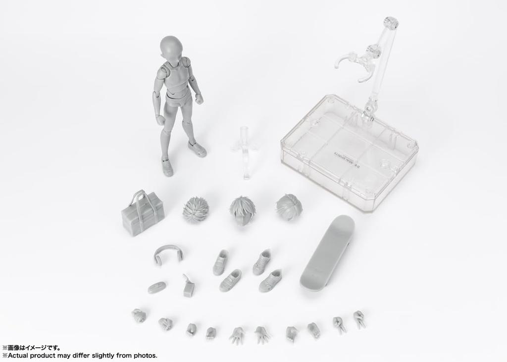 TAMASHII NATIONS Edition DX SET Color 135mm Movable Figure S.H.Figuarts Body-kun -School Life- (Gray Ver.) Approx. PVC&ABS