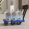 Six-Wheeled Folding Portable Handcart: Silent, Compact, and Heavy-Duty.
