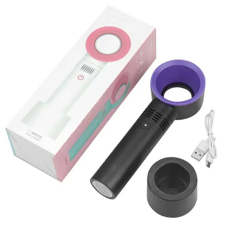 

USB Rechargeable Eyelash Glue Dryer - Portable Bladeless Fan for False Lashes with 3-Speed Settings чорний