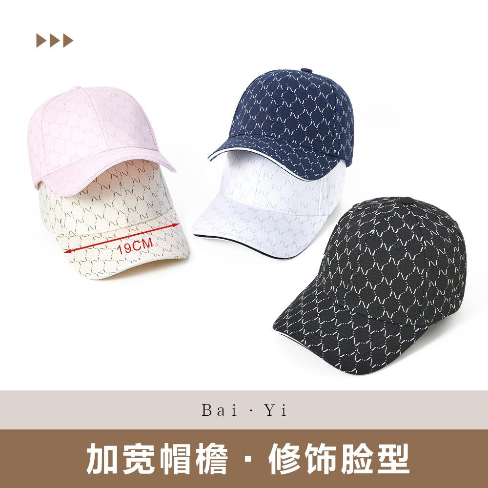 Baseball Cap Women's Premium Cotton Versatile Sunscreen Shade Hard Top Cap