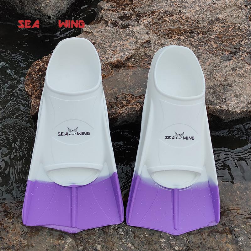 

Shoes With Flippers - Suitable For Both Men And Women. Silicone Diving Flippers For Free Diving With Short Feet 30 фиолетовый