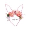 Artificial Flower Easter Garland Colorful Forest Rabbit Ears Headband Headpiece Photography Props Bunny Ears Hair Hoop