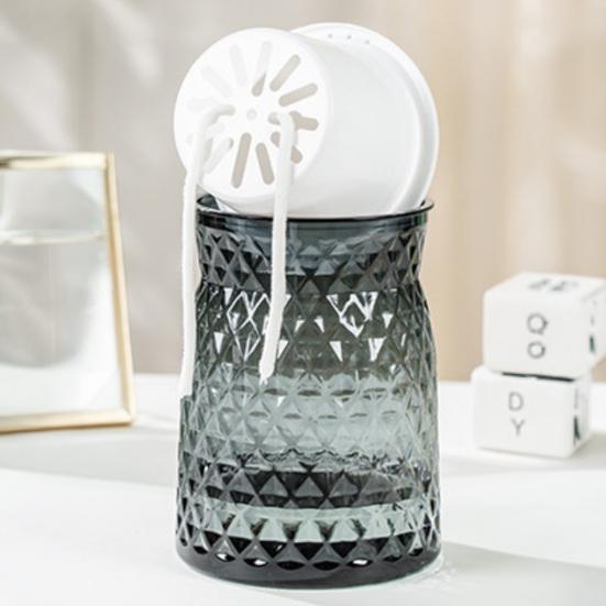 Self-Absorbing Vase Transparent Water Level Indicator Embossed Self-Watering Planter with Breathable Bottom for Indoor Plants Succulents Herb