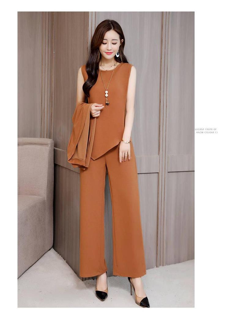 Spring & Autumn Loose Fit Three-Piece Plus Size Women's Fashion Suit